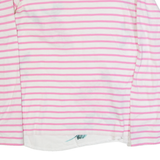 JOULES Womens Printed Top White Long Sleeve Striped UK 12