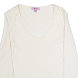 MONSOON Womens Top Cream Long Sleeve UK 12