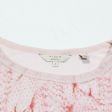 TED BAKER Womens Printed Blouse Pink Crazy Pattern L