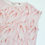 TED BAKER Womens Printed Blouse Pink Crazy Pattern L