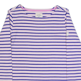 JOULES Womens Printed Top Pink Long Sleeve Striped UK 10