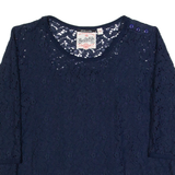SUPERDRY Womens Top Blue 3/4 Sleeve XS