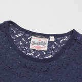 SUPERDRY Womens Top Blue 3/4 Sleeve XS