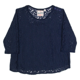 SUPERDRY Womens Top Blue 3/4 Sleeve XS