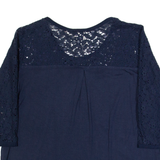 SUPERDRY Womens Top Blue 3/4 Sleeve XS