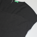 UNITED COLORS OF BENETTON Womens Top Black Viscose XS