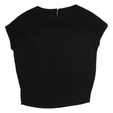 UNITED COLORS OF BENETTON Womens Top Black Viscose XS