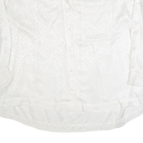 FRENCH CONNECTION Womens Oversized Shirt White 3/4 Sleeve Viscose Animal Print L