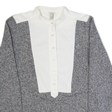 J.CREW Womens Shirt Grey High Neck Long Sleeve XXS