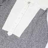 J.CREW Womens Shirt Grey High Neck Long Sleeve XXS