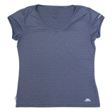 TRESPASS Womens Sports Top Blue Striped L