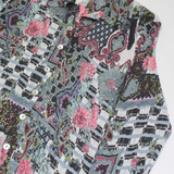 PHASE EIGHT Womens Printed Shirt Black Collared Long Sleeve Crazy Pattern M