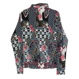 PHASE EIGHT Womens Printed Shirt Black Collared Long Sleeve Crazy Pattern M