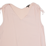 MASSIMO DUTTI Womens Vest Pink V-Neck Sleeveless L