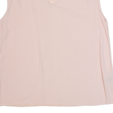 MASSIMO DUTTI Womens Vest Pink V-Neck Sleeveless L