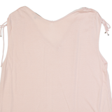 MASSIMO DUTTI Womens Vest Pink V-Neck Sleeveless L