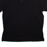 CALVIN KLEIN Mens Polo Shirt Black Striped L