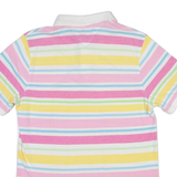 TOMMY HILFIGER Slim Fit Mens Polo Shirt Pink Striped XL