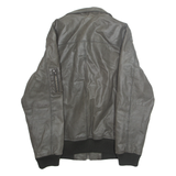 BLEND Mens Biker Jacket Grey L