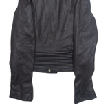 FROCCELLA Womens Biker Jacket Black Faux Leather M