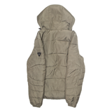 GUESS Womens Puffer Coat Green Hooded M