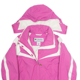 COLUMBIA Womens Jacket Purple Nylon Hooded L