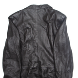 VERA PELLE Mens Jacket Black Faux Leather 2XL