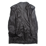 VERA PELLE Mens Jacket Black Faux Leather 2XL