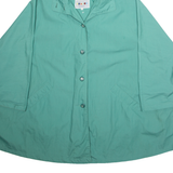 CHARON Womens Overcoat Jacket Blue Hooded L