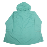 CHARON Womens Overcoat Jacket Blue Hooded L