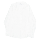 ZARA Womens Shirt White Collared 3/4 Sleeve M