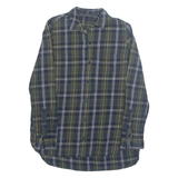ZARA Womens Printed Shirt Blue Collared Long Sleeve Plaid XS