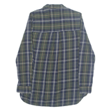 ZARA Womens Printed Shirt Blue Collared Long Sleeve Plaid XS