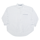 ZARA Oversized Womens Printed Shirt White Collared Striped XS