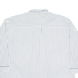 ZARA Oversized Womens Printed Shirt White Collared Striped XS
