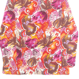 Half Button Down Womens Printed Shirt Pink Collared Long Sleeve Floral M