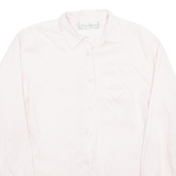 ANNA MASSARI Womens Printed Shirt Pink Collared 90s Striped M