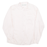 ANNA MASSARI Womens Printed Shirt Pink Collared 90s Striped M