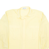 DANIELLA Womens Shirt Yellow Collared Long Sleeve S
