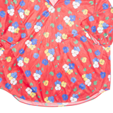 SIZE APPEAL Womens Printed Blouse Red Collared Floral UK 22