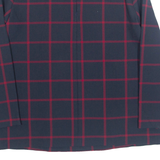 ZARA Womens Printed Top Blue Long Sleeve Check L