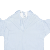 ZARA Womens Printed Blouse Blue Collared Striped S