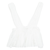 ZARA TRF Cropped Womens Top White V-Neck Sleeveless XS