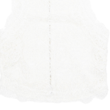 ZARA Semi Sheer Womens Top White Sleeveless Floral S