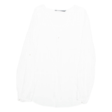 ZARA Womens Blouse White Long Sleeve M