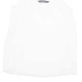 ZARA Womens Camisole Vest White Button Neck Sleeveless S