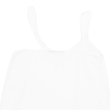ZARA Womens Camisole Vest White Button Neck Sleeveless S