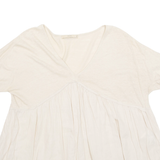 ZARA Stretch Womens Blouse Beige Viscose M