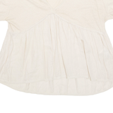 ZARA Stretch Womens Blouse Beige Viscose M