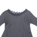 ZARA Womens Blouse Grey L